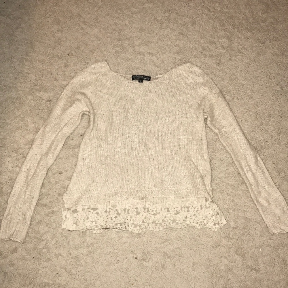 White lace sweater